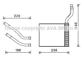 AVA QUALITY COOLING fd6464 -  Теплообменник, отопление салона